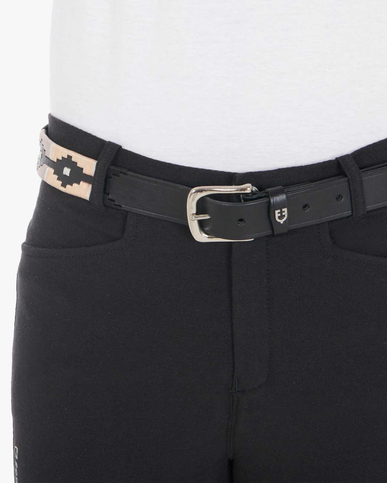 Leather belt with southwest patterm