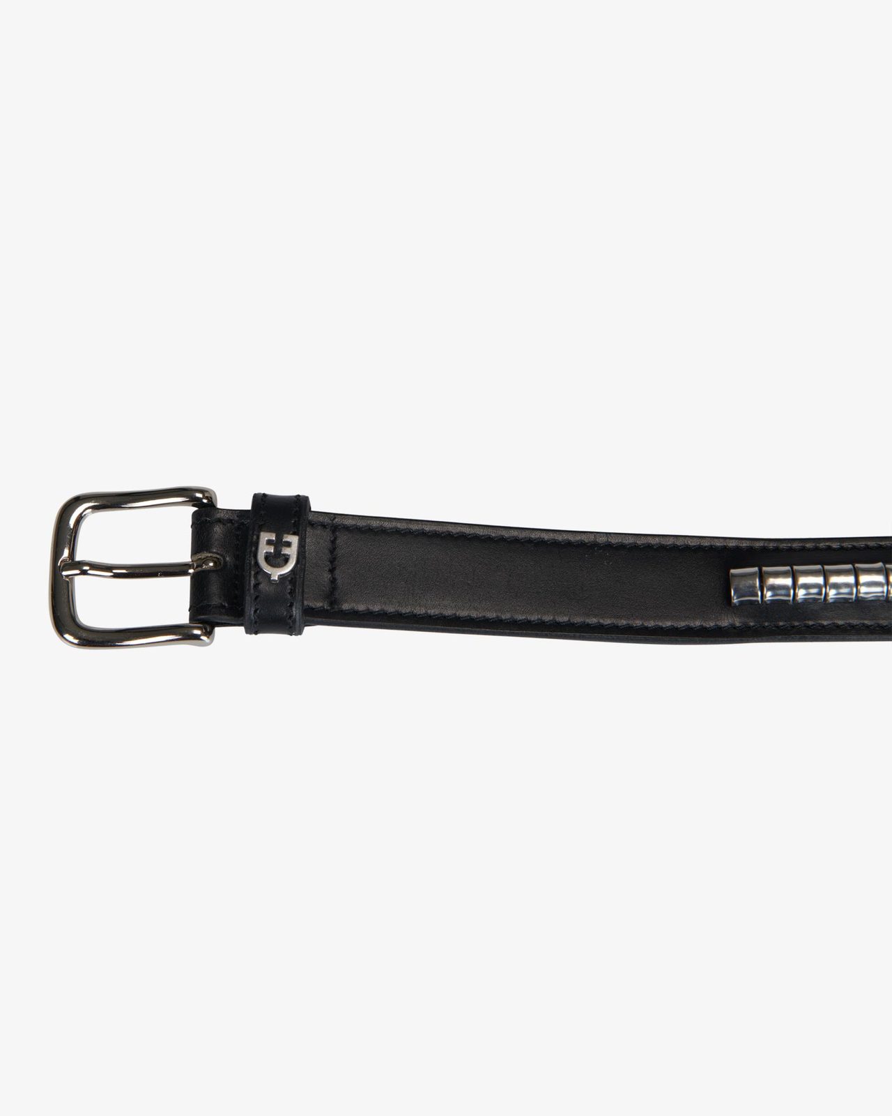 Cintura in cuoio con clincher argento