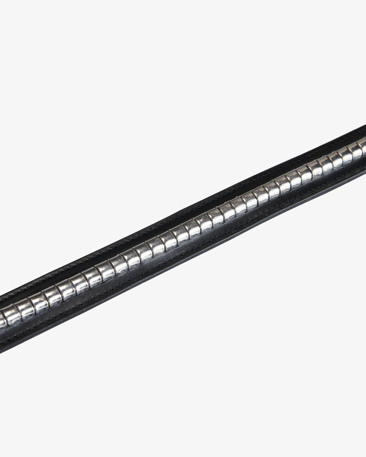 Cintura in cuoio con clincher argento