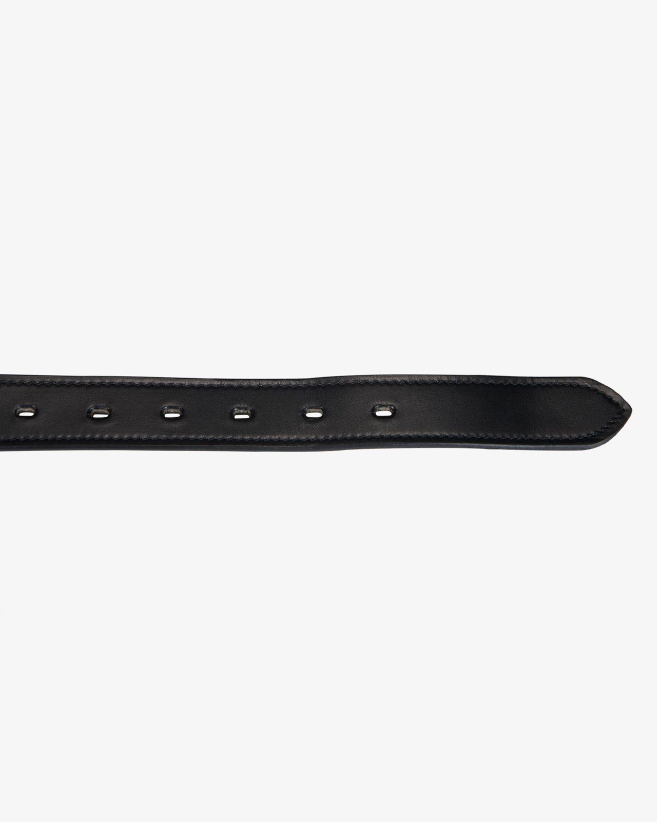 Cintura in cuoio con clincher argento