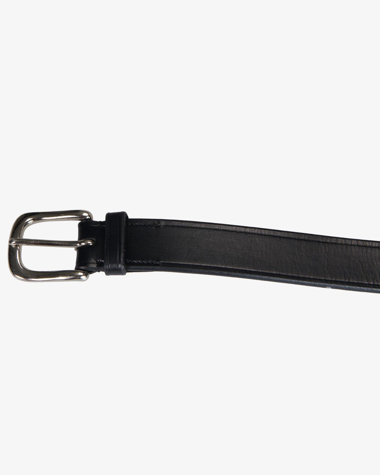 Cintura in cuoio con ricami in bianco e nero