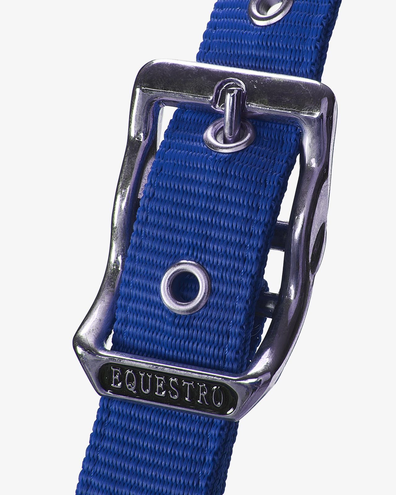Halter with double adjustment and lead rope