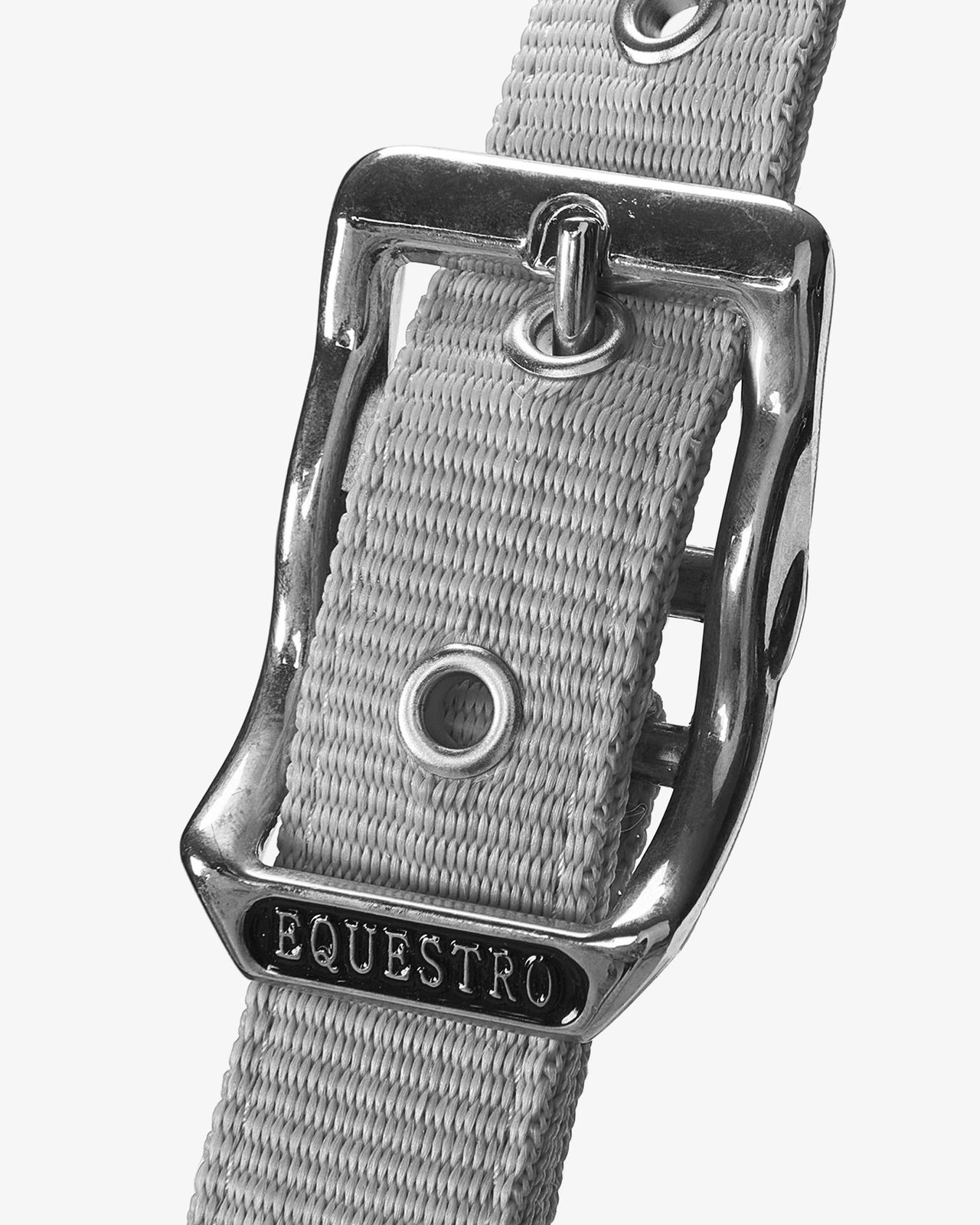 Halter with double adjustment and lead rope