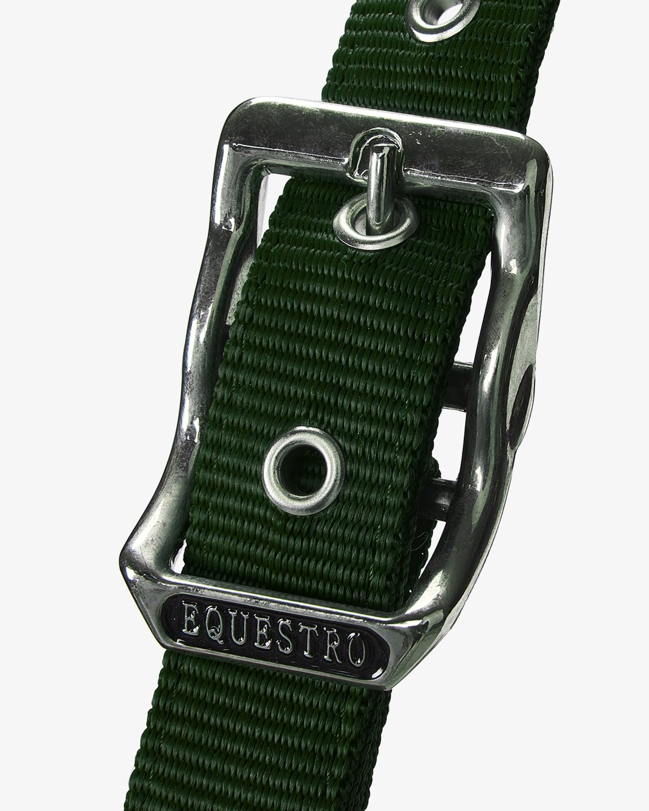 Halter with double adjustment and lead rope