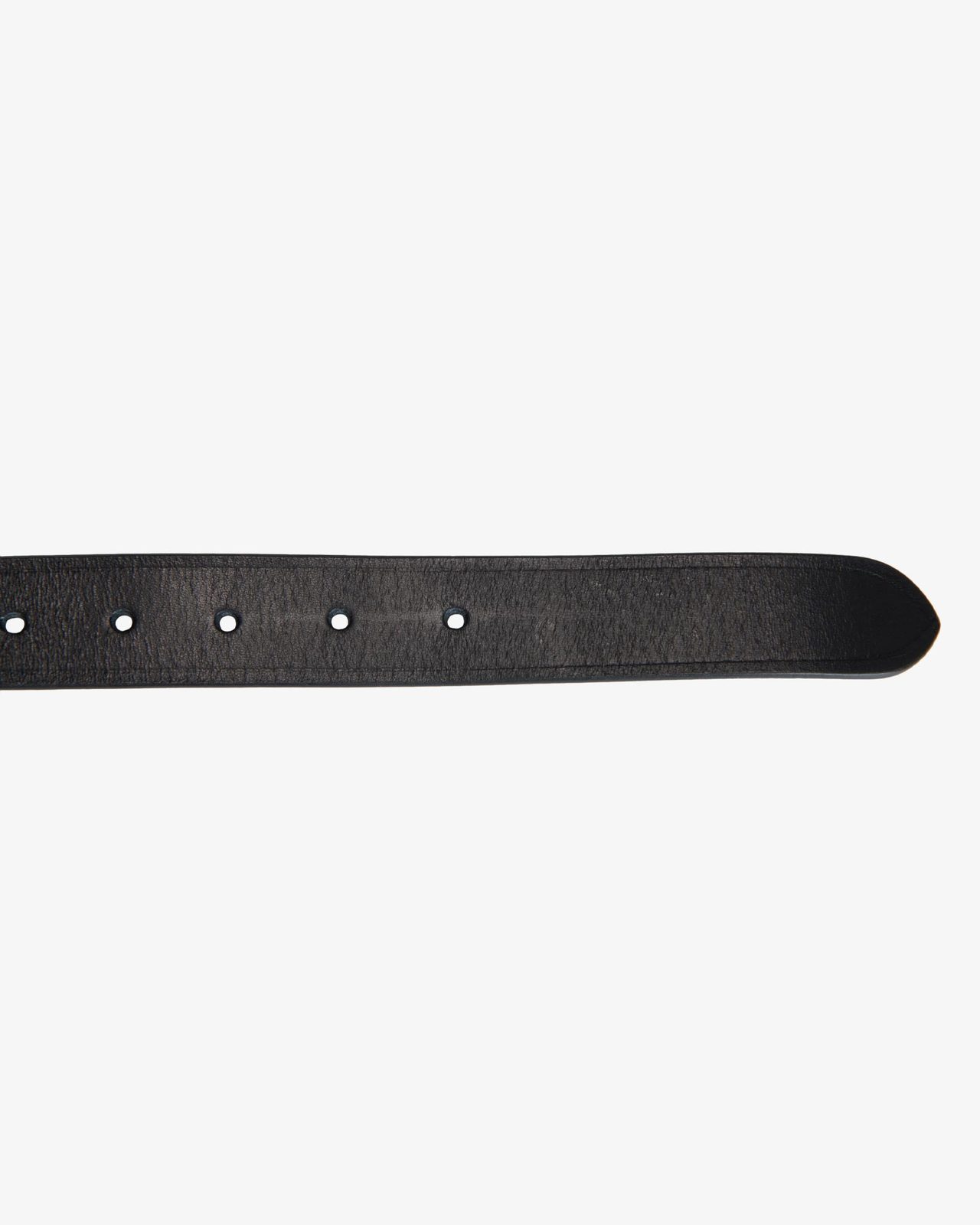 Leather belt with geometric pattern