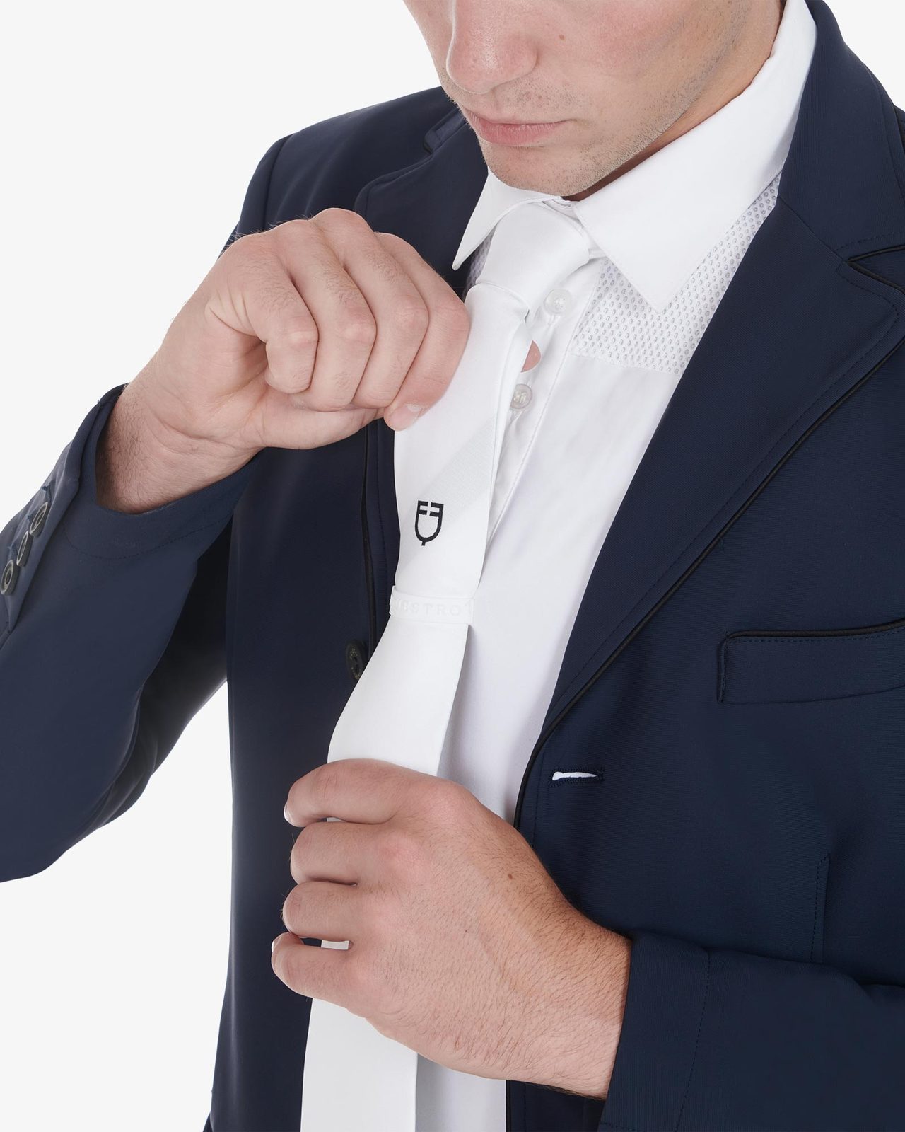 Competition tie with embroidered logo