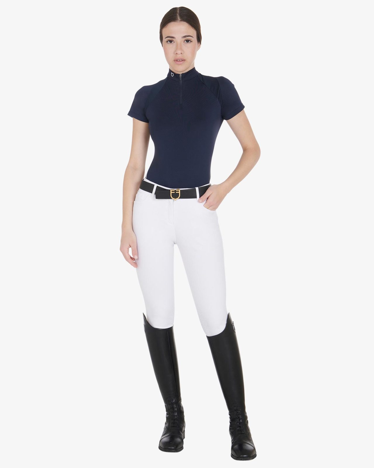 Polo tecnica donna slim fit da allenamento