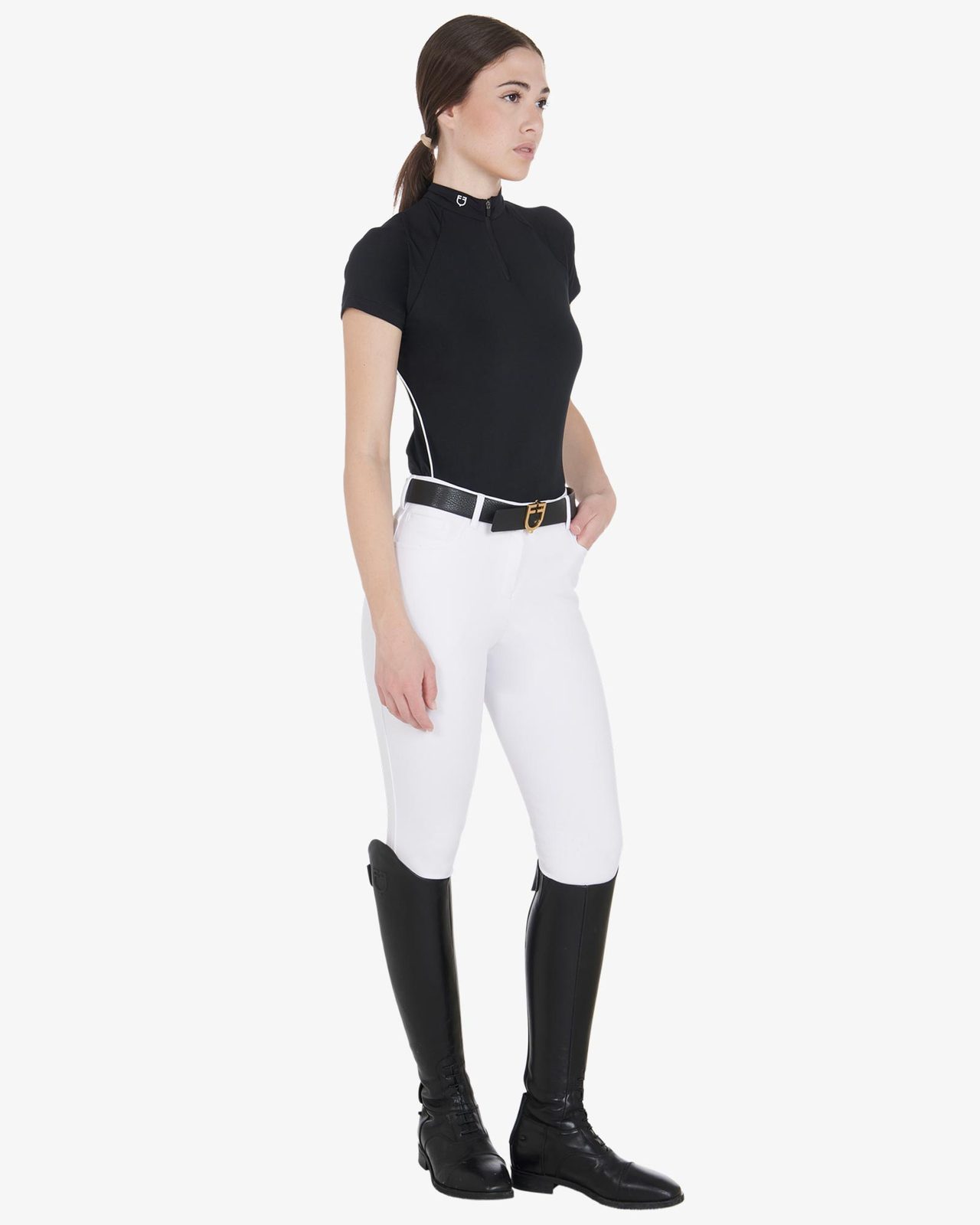 Polo tecnica donna slim fit da allenamento
