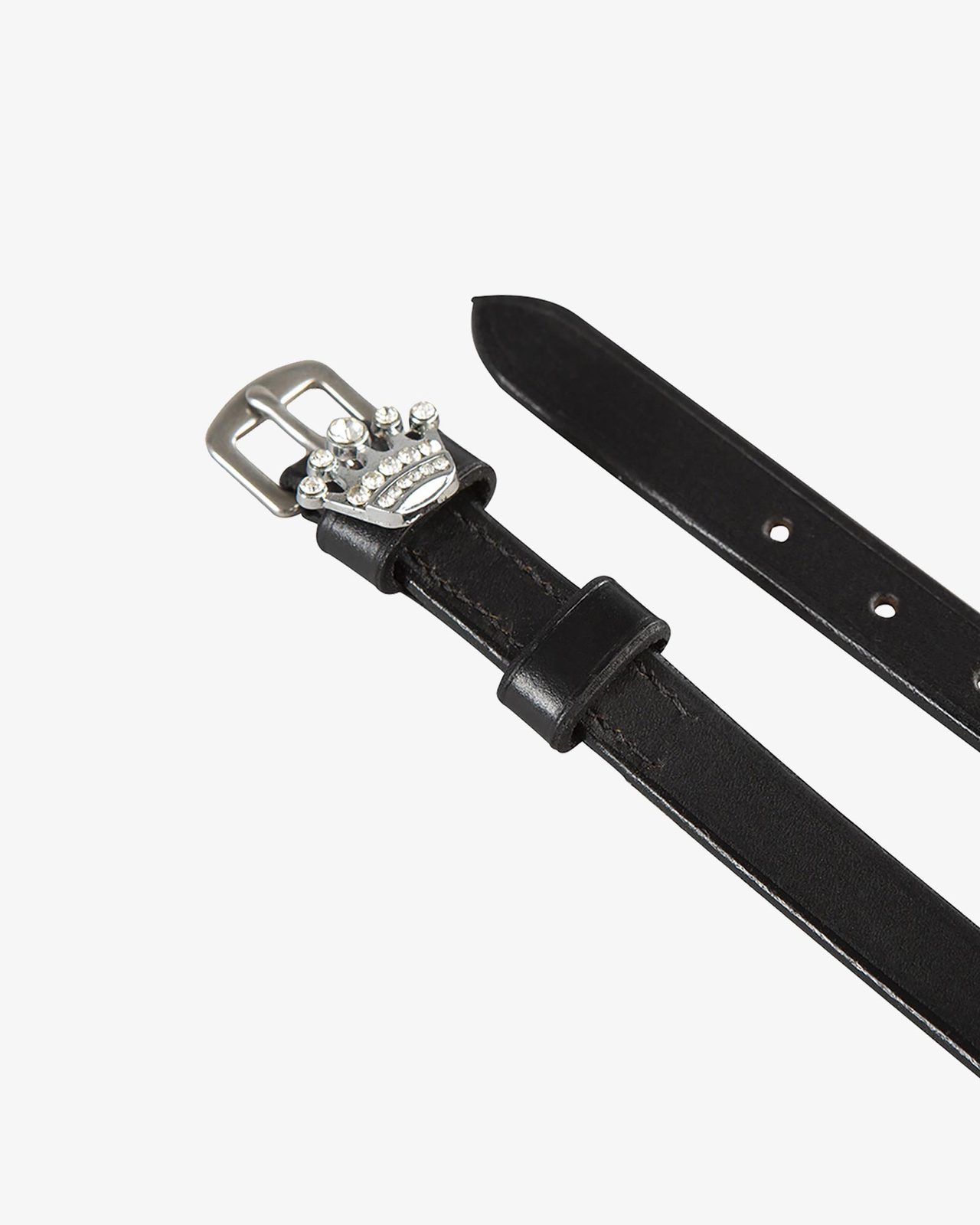 Lacciolini per speroni in pelle con decorazioni e strass