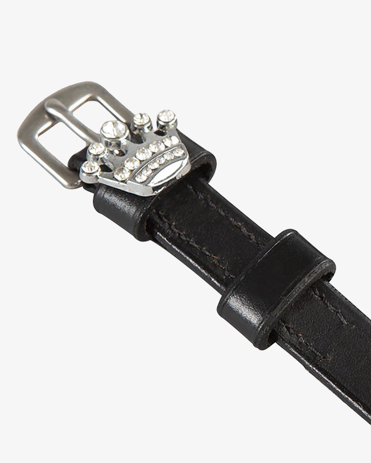 Lacciolini per speroni in pelle con decorazioni e strass