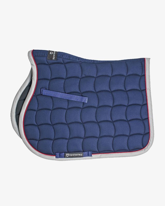 Jumping saddle pad with contrasting trimmings