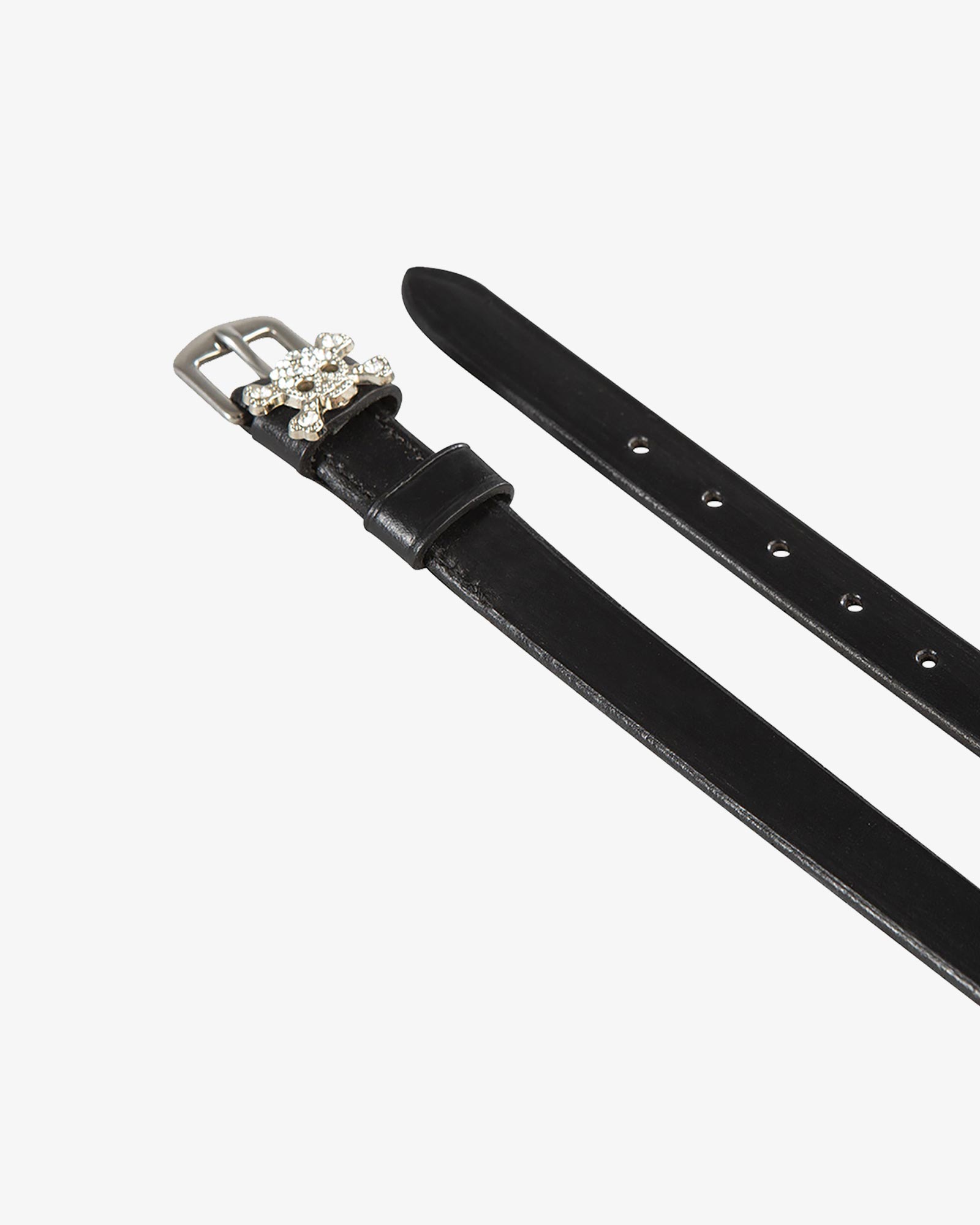 Lacciolini per speroni in pelle con decorazioni e strass