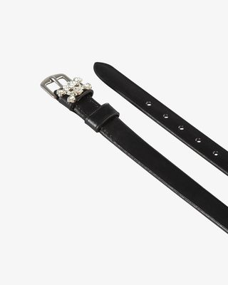 Lacciolini per speroni in pelle con decorazioni e strass
