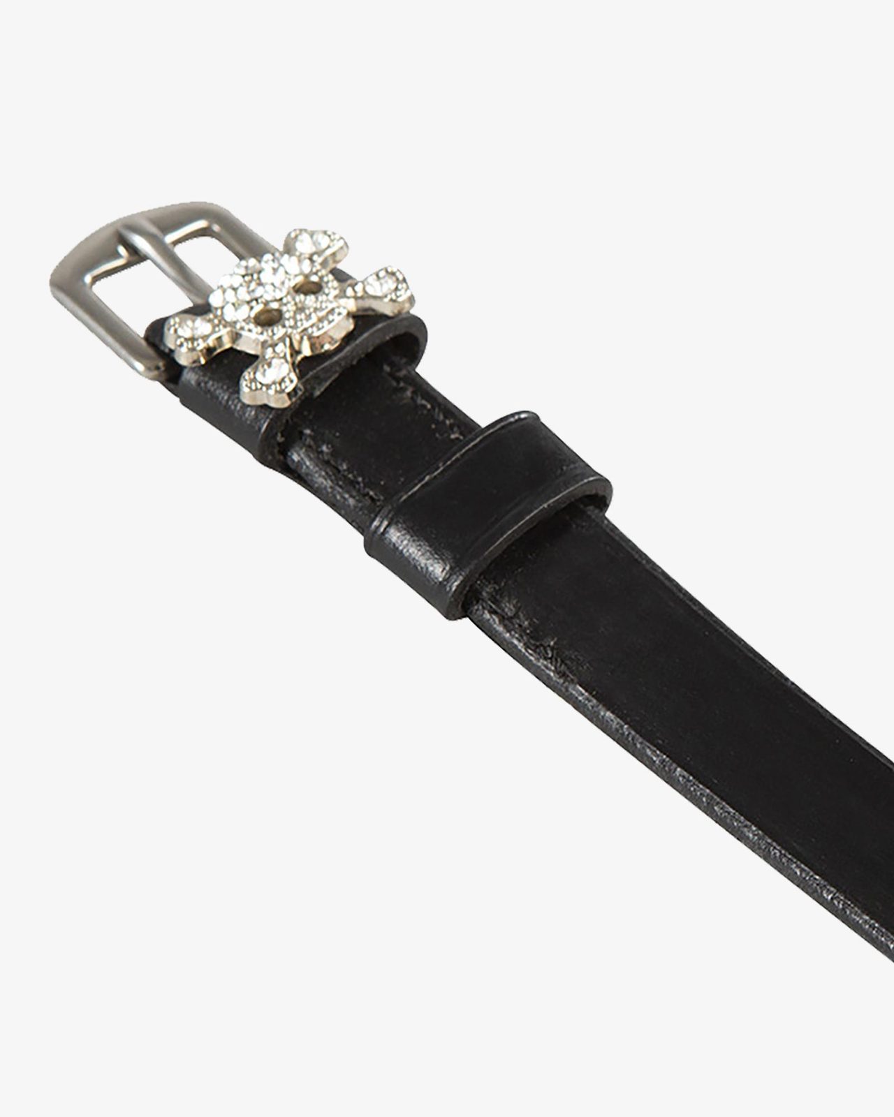 Lacciolini per speroni in pelle con decorazioni e strass
