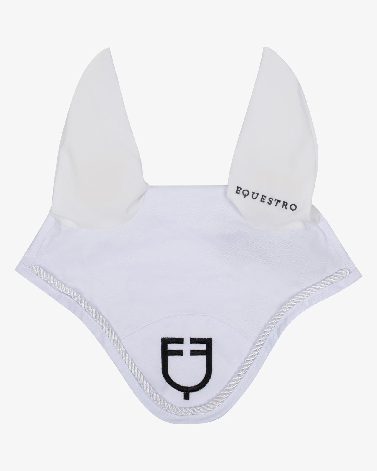 Fly veil in cotton with central logo