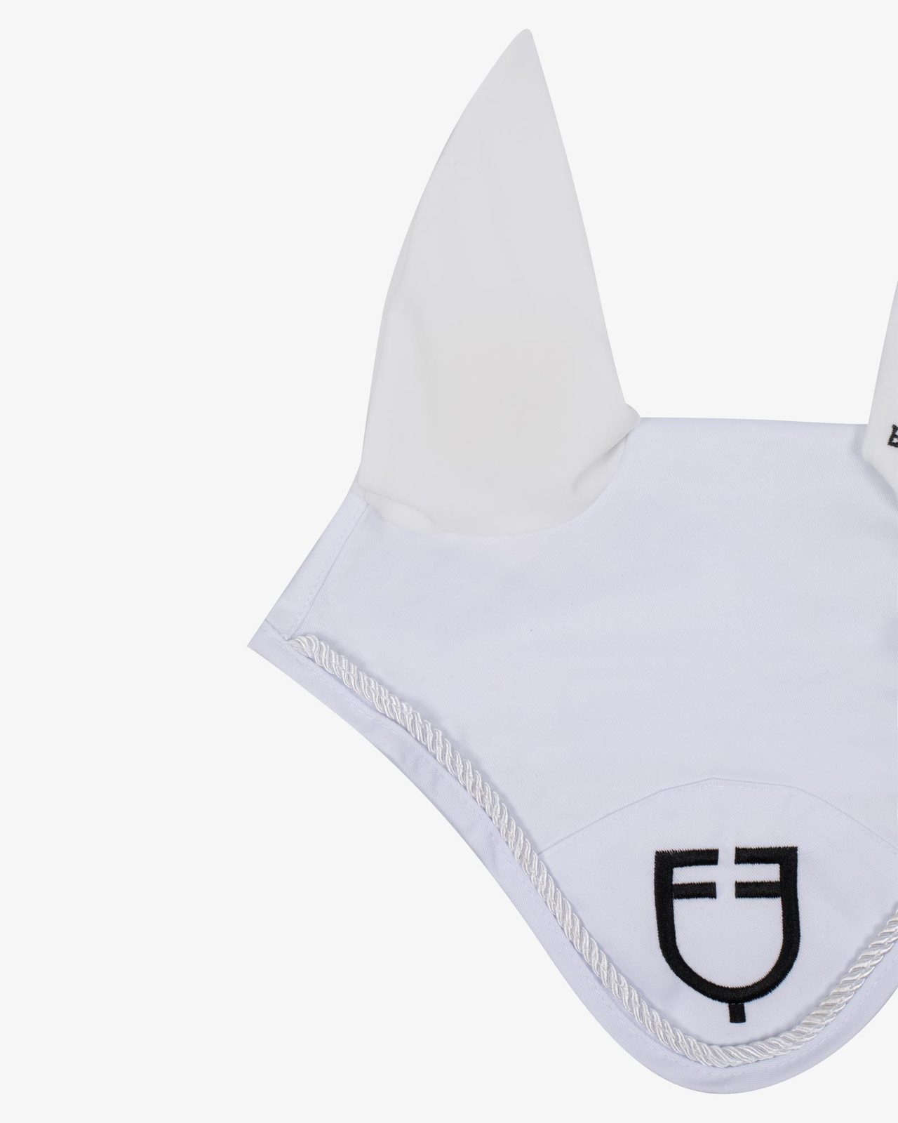 Fly veil in cotton with central logo