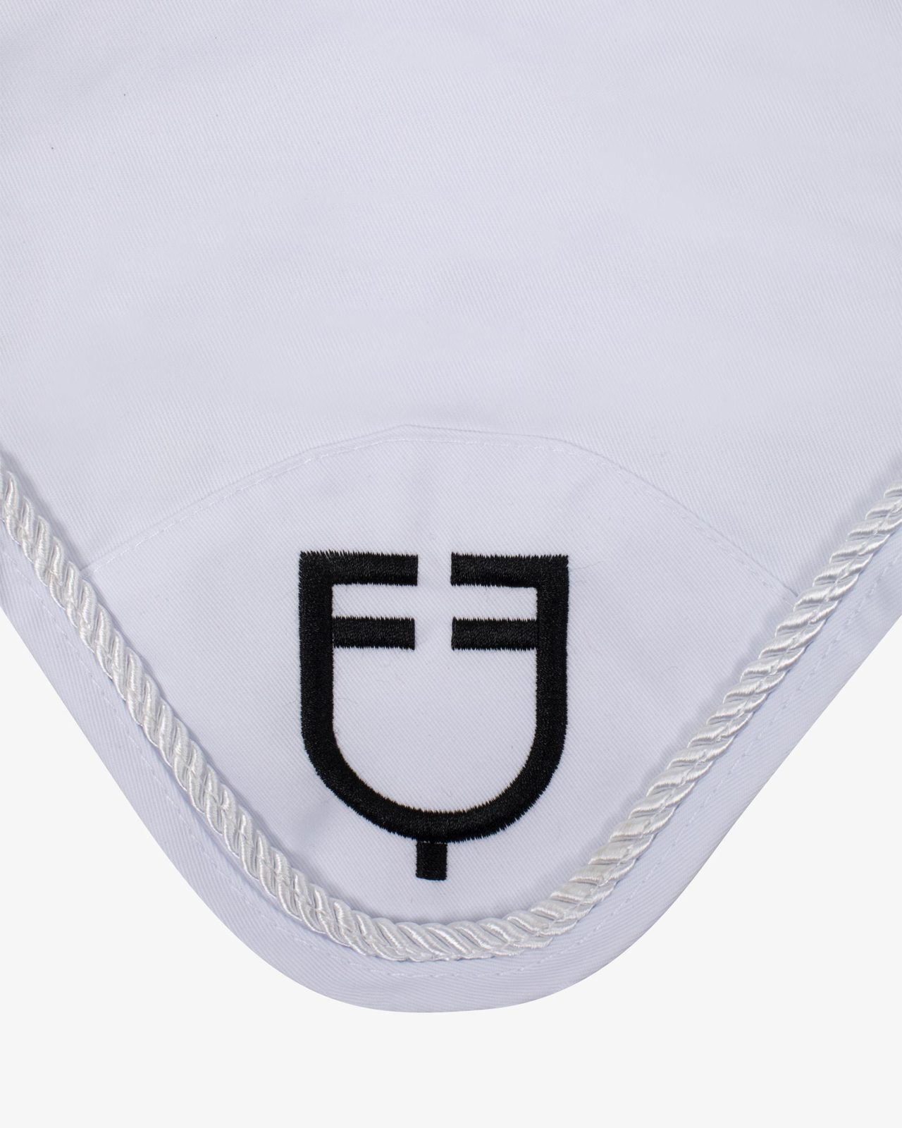 Fly veil in cotton with central logo