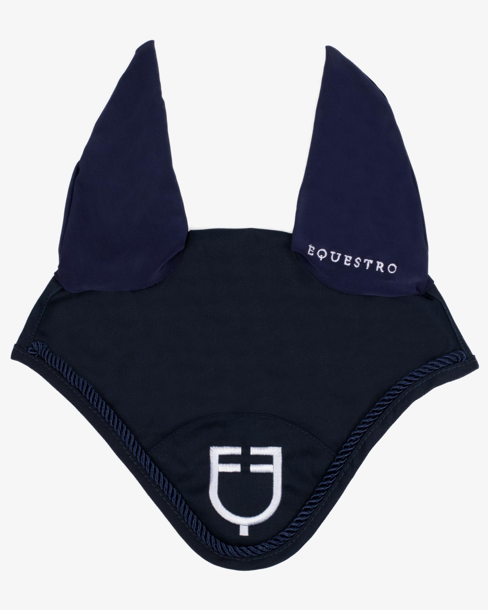 Fly veil in cotton with central logo