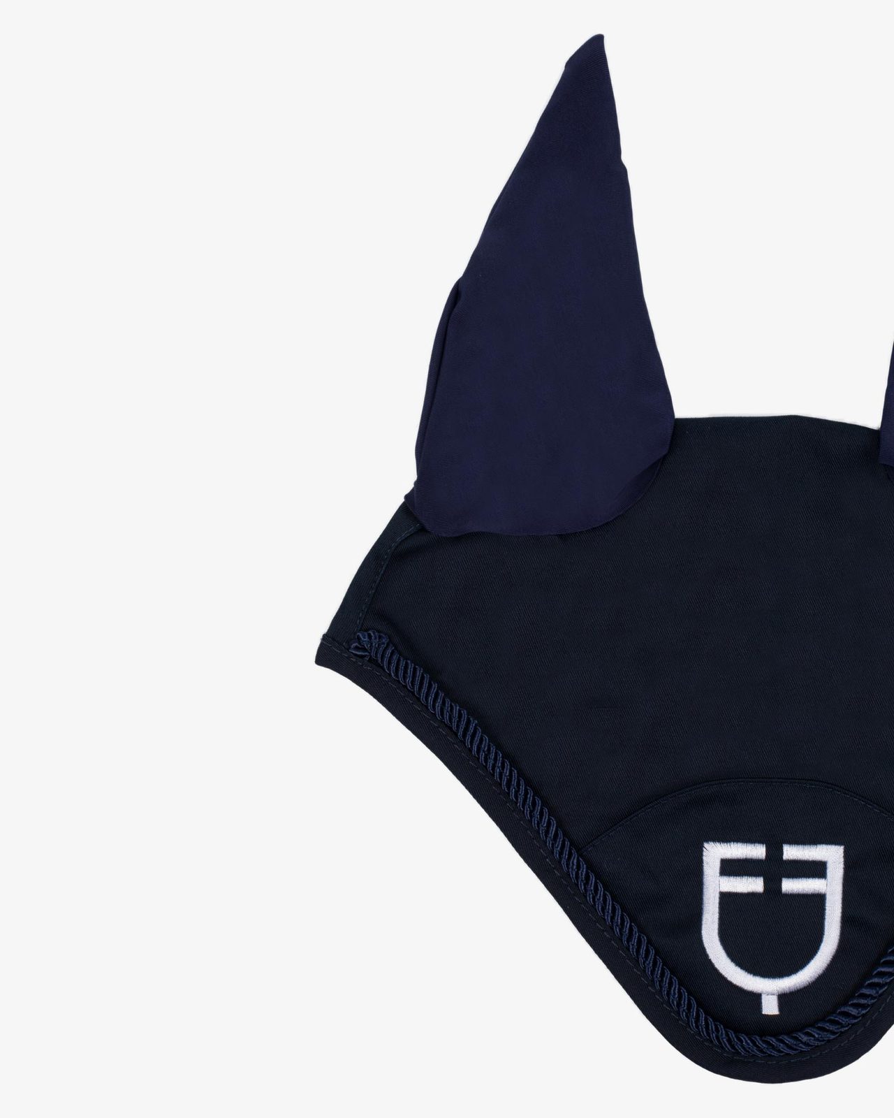 Fly veil in cotton with central logo
