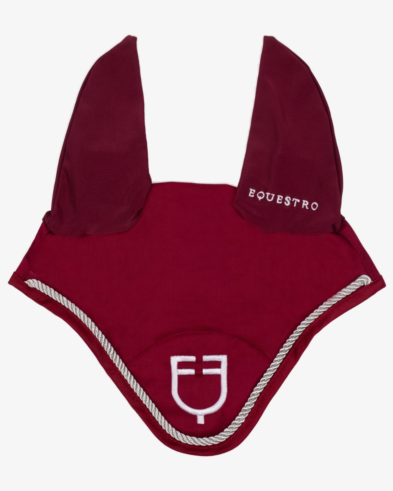 Fly veil in cotton with central logo