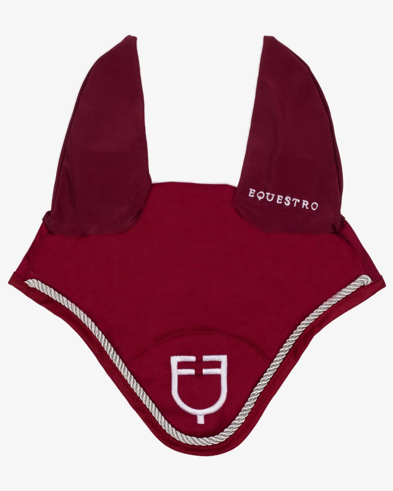 Fly veil in cotton with central logo