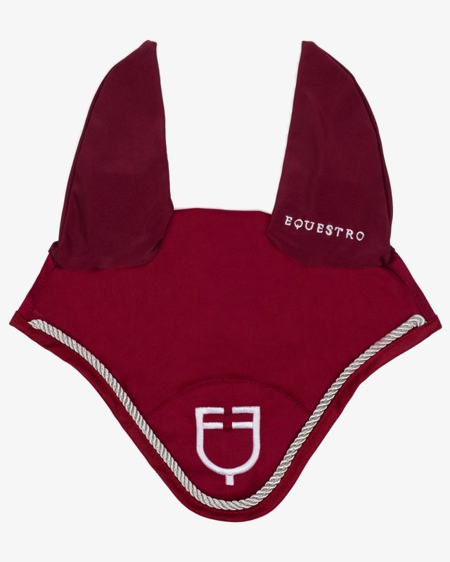 Fly veil in cotton with central logo