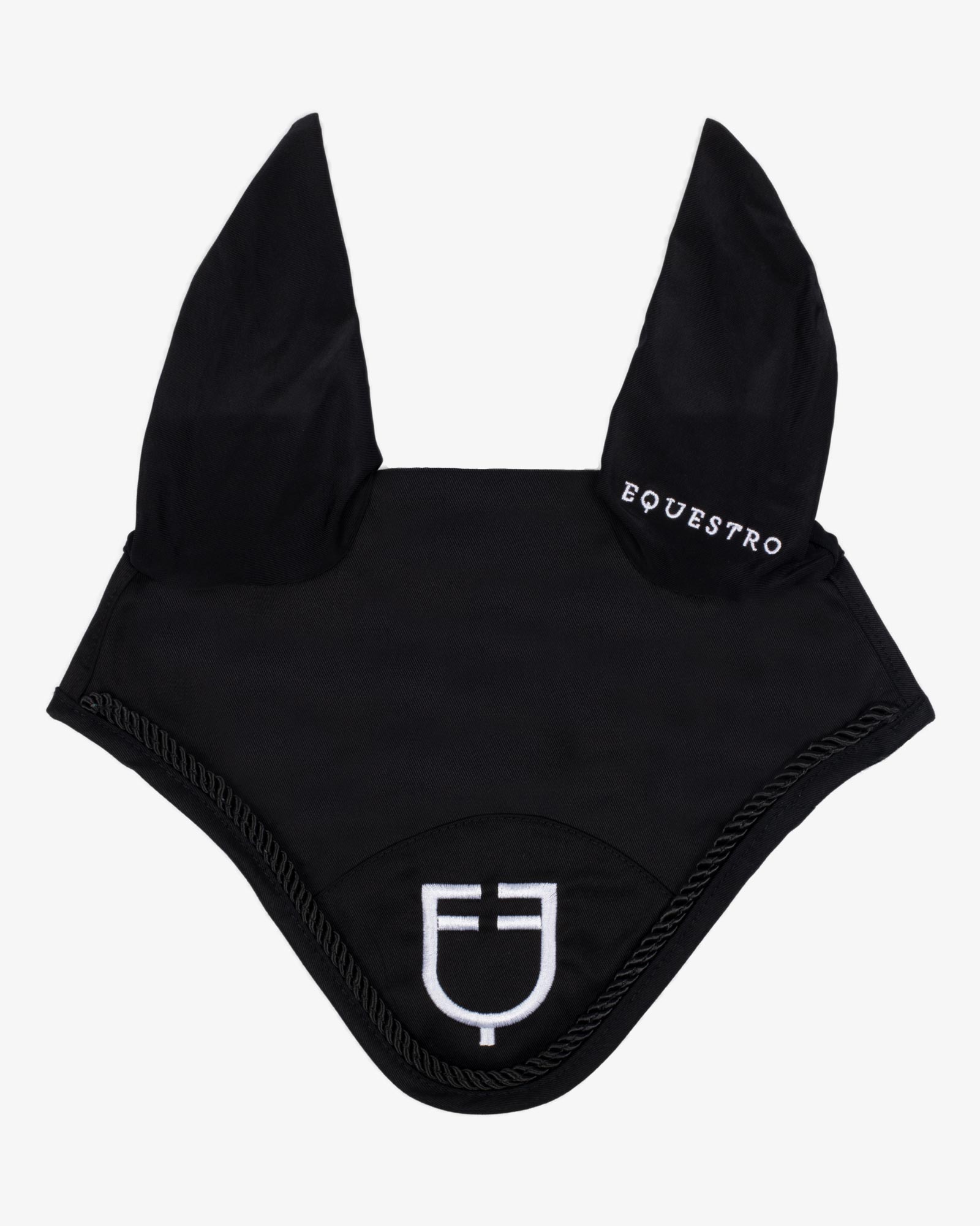 Fly veil in cotton with central logo