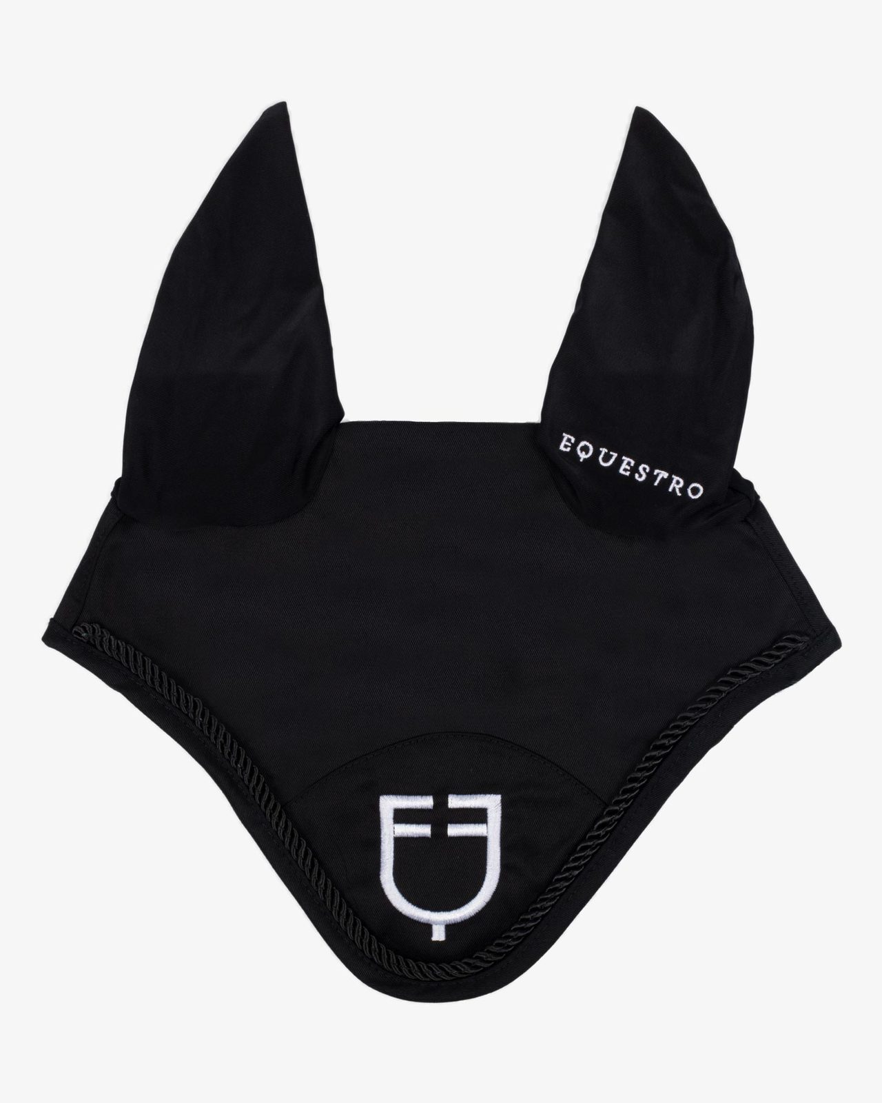 Fly veil in cotton with central logo
