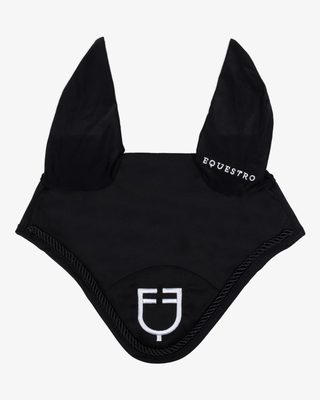 Fly veil in cotton with central logo