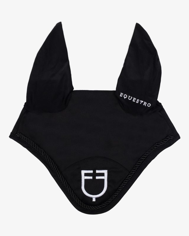 Fly veil in cotton with central logo