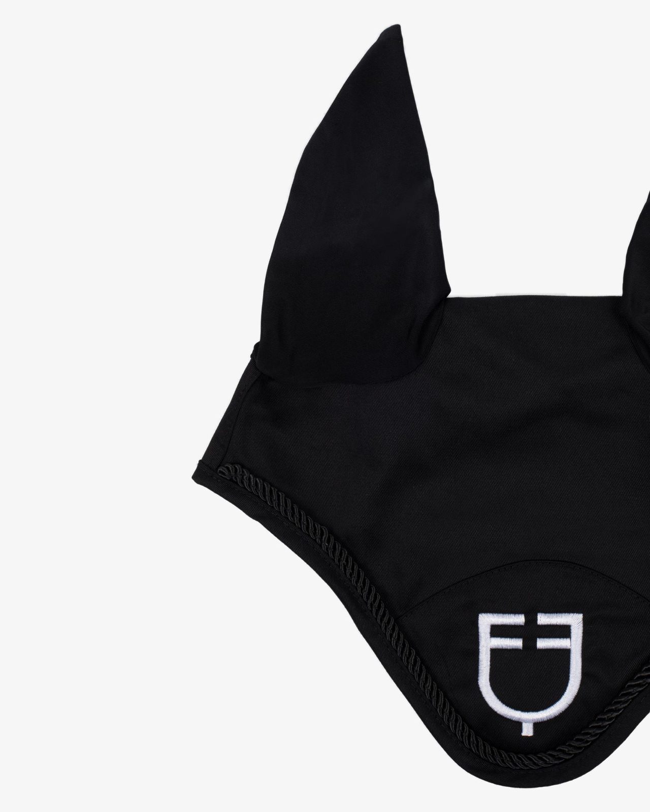 Fly veil in cotton with central logo