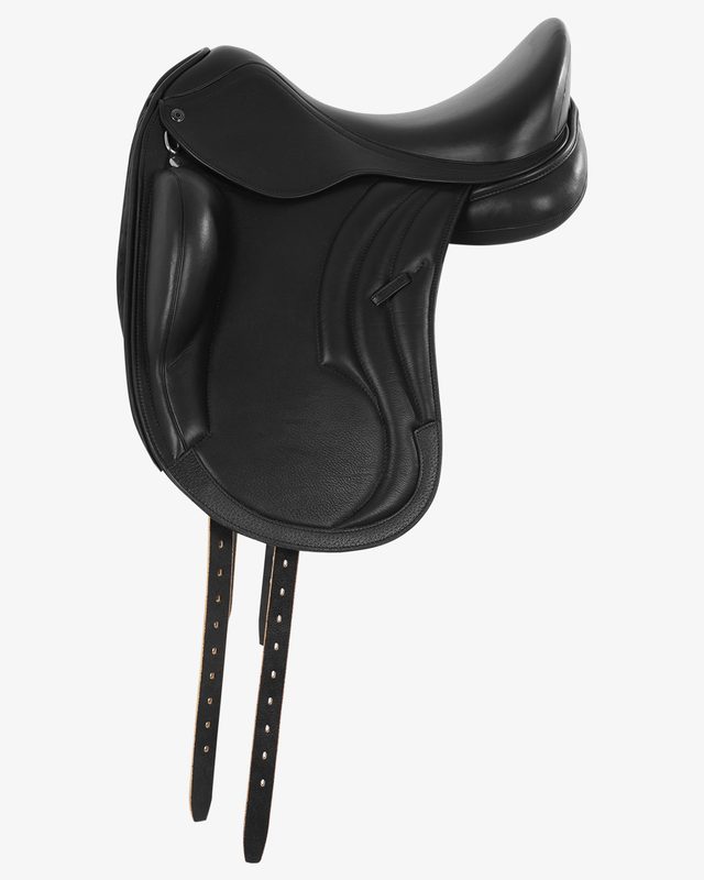 Dressage leather monoflap saddle