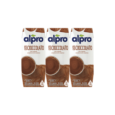 ALPRO CIOCCO Bevanda Vegetale alla Soia Gusto Cioccolato 3x250ml