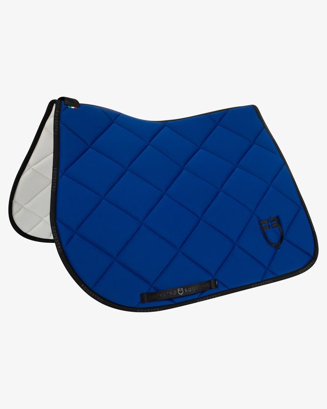 Jumping saddle pad technical fabric with logo