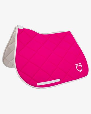 Jumping saddle pad technical fabric with logo