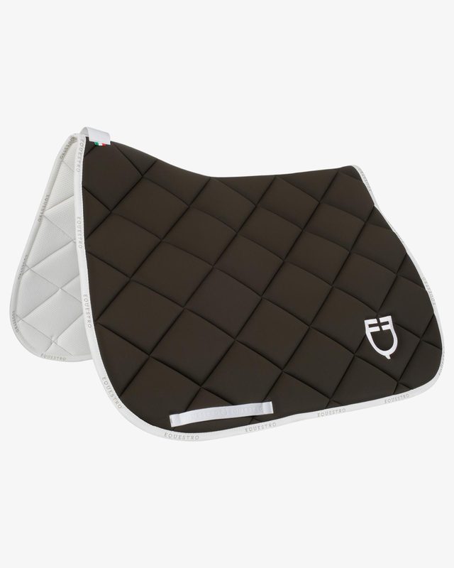 Dressage saddle pad technical fabric with logo