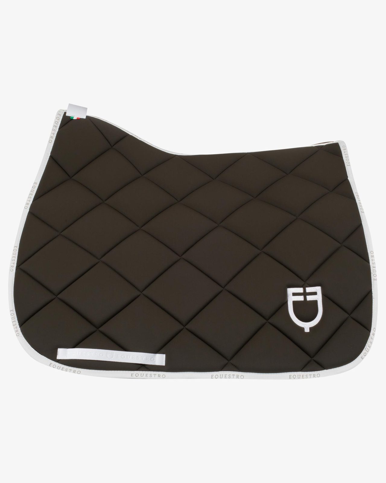 Dressage saddle pad technical fabric with logo