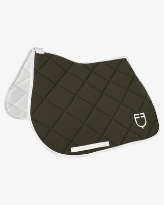 Jumping saddle pad technical fabric with logo