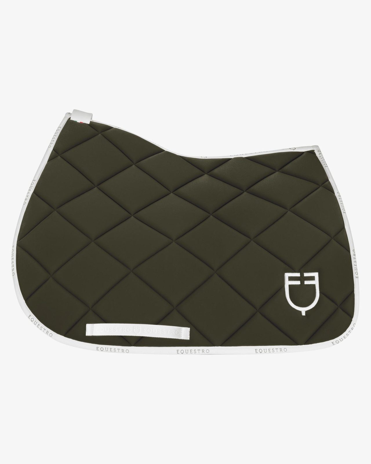 Jumping saddle pad technical fabric with logo