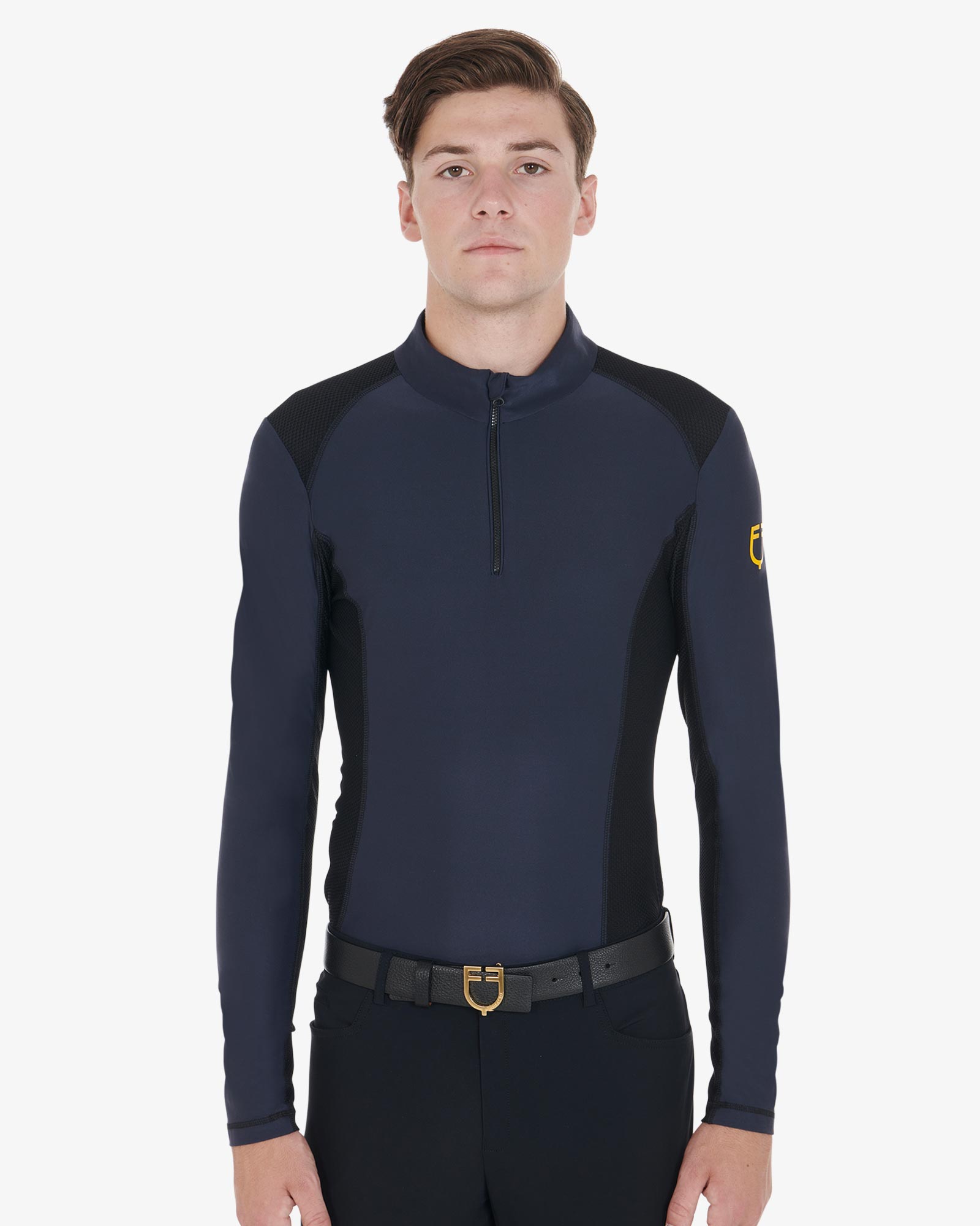 Polo uomo slim fit da allenamento a manica lunga