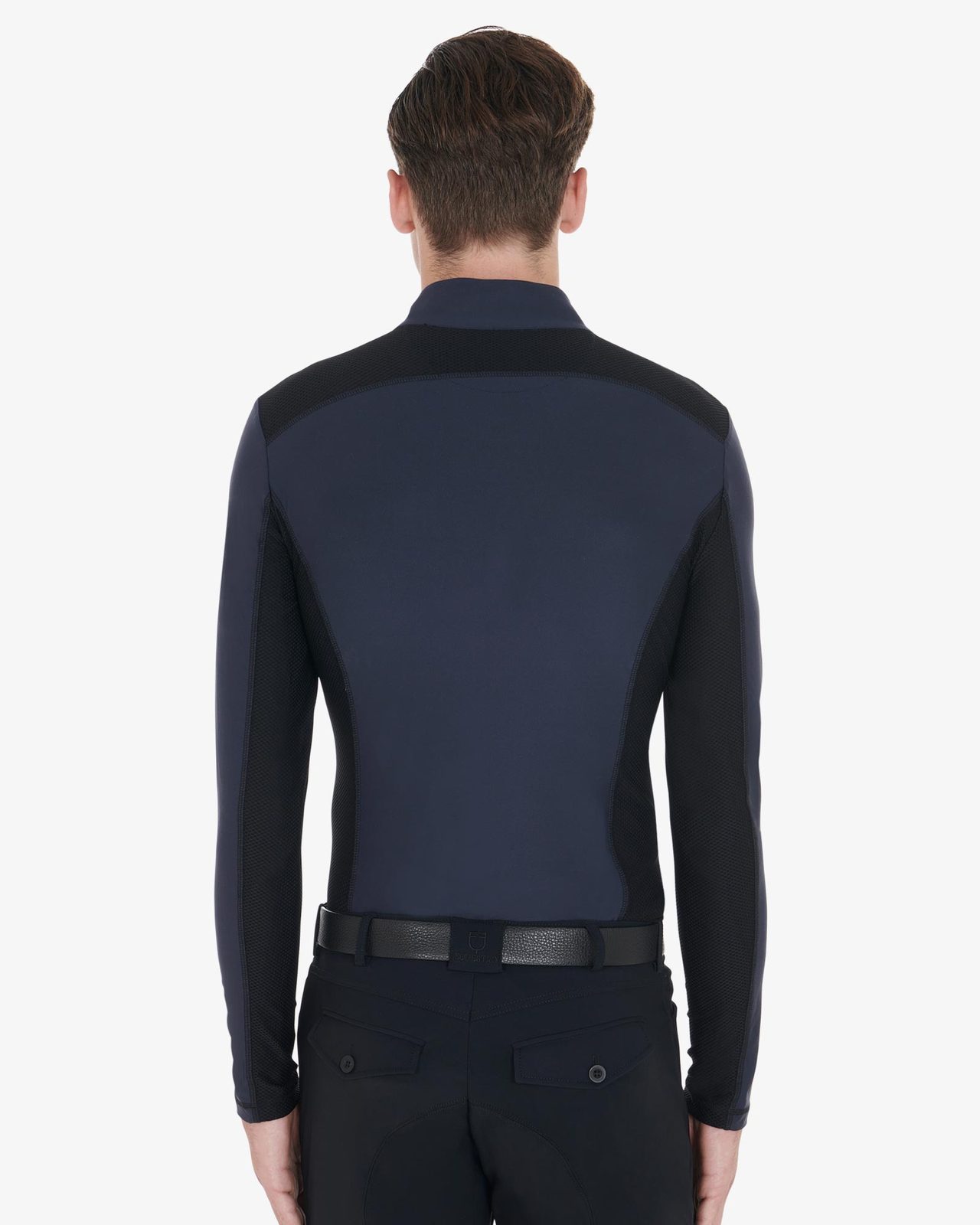 Polo uomo slim fit da allenamento a manica lunga