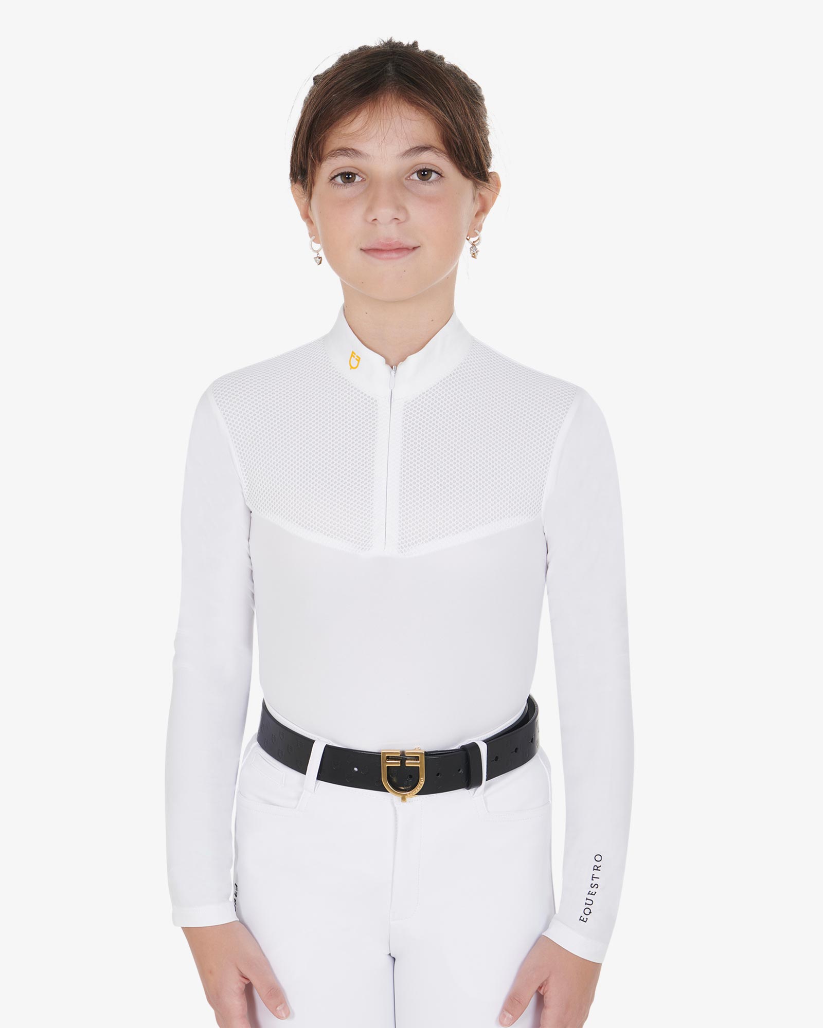 Polo bambina a manica lunga