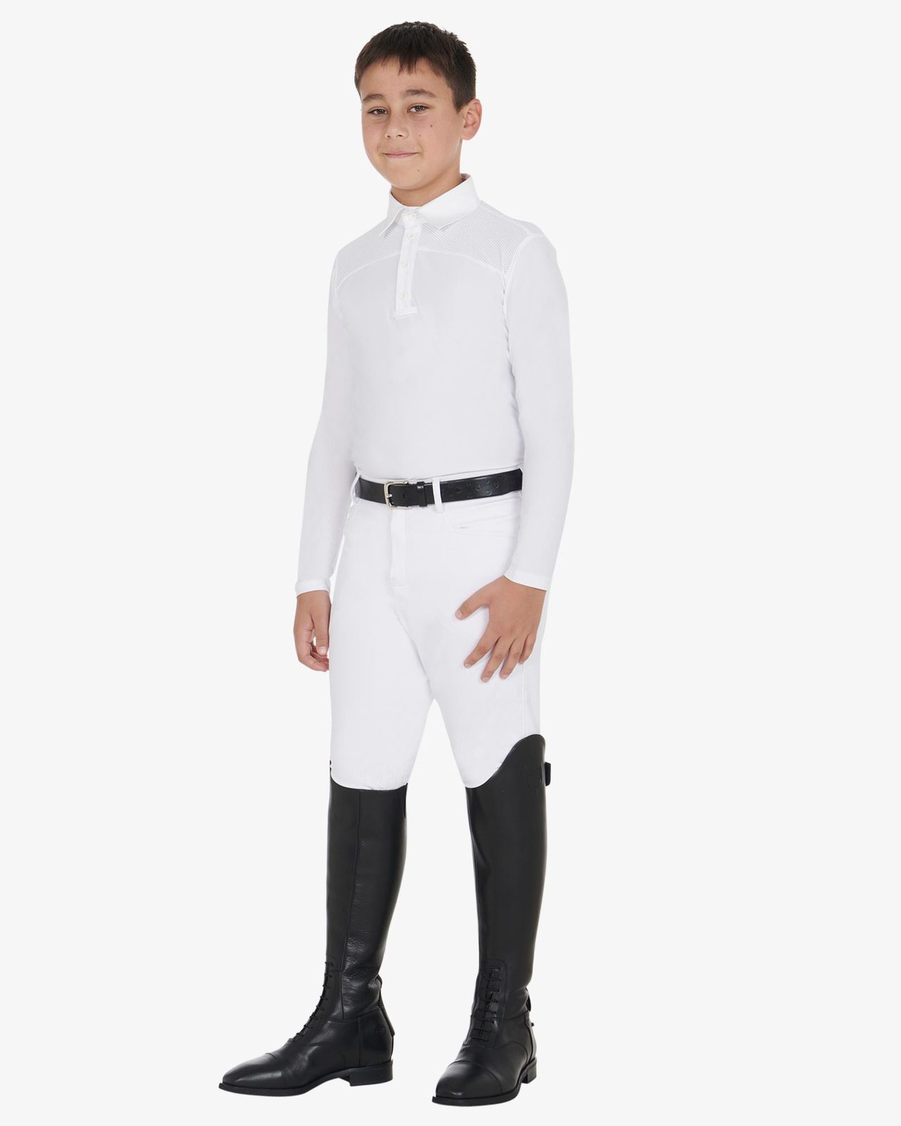 Polo bambino manica lunga con bottoni