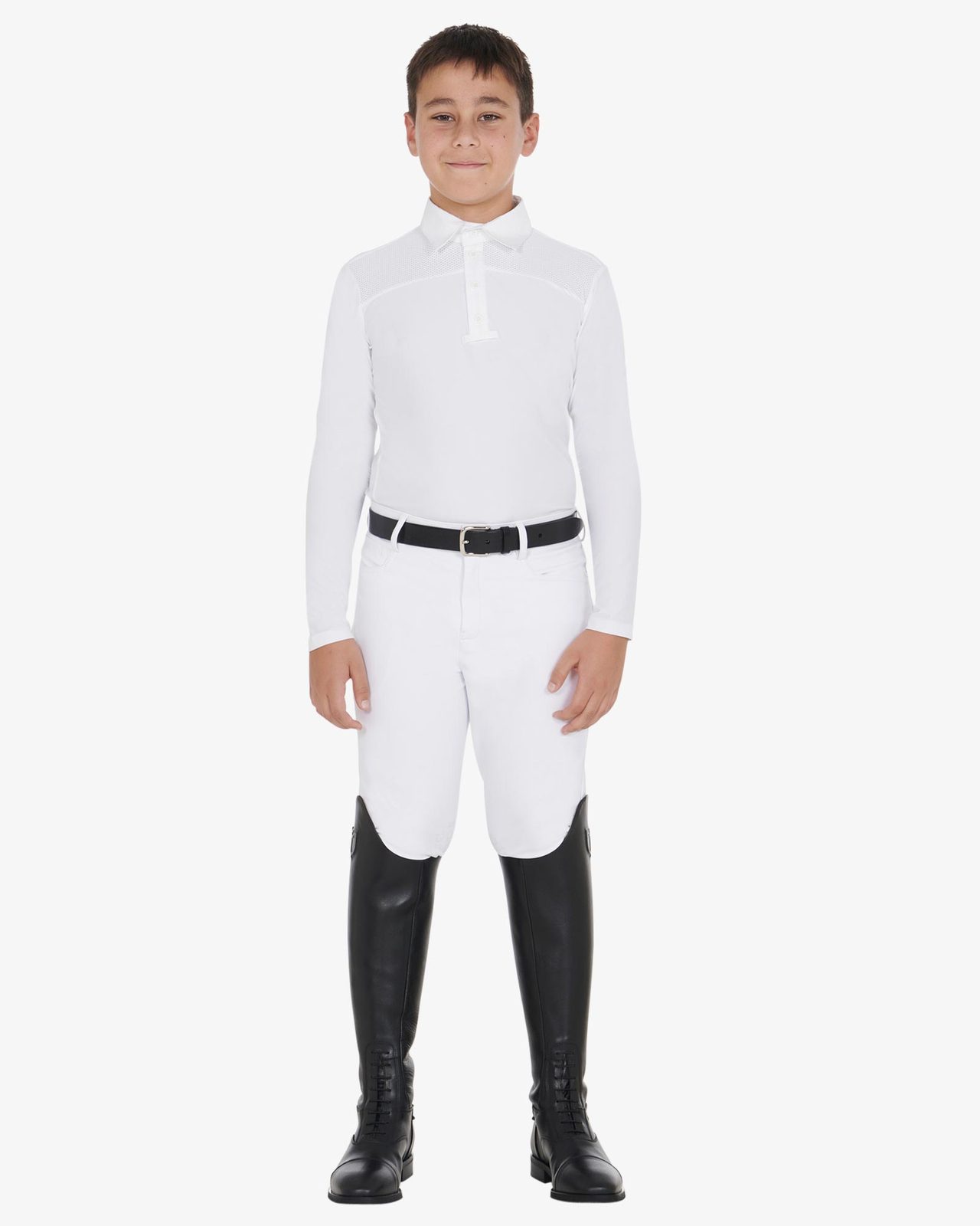 Polo bambino manica lunga con bottoni