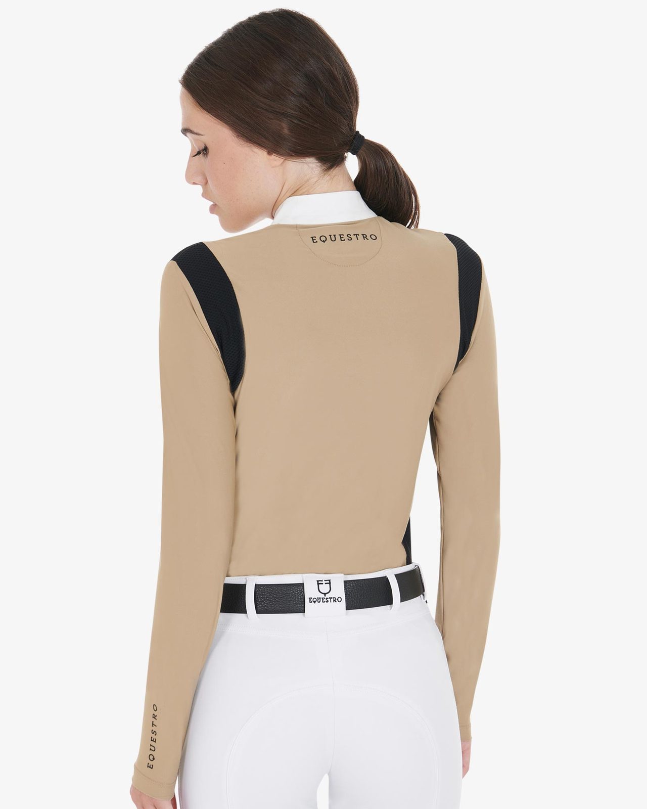 Polo donna slim fit in tessuto tecnico