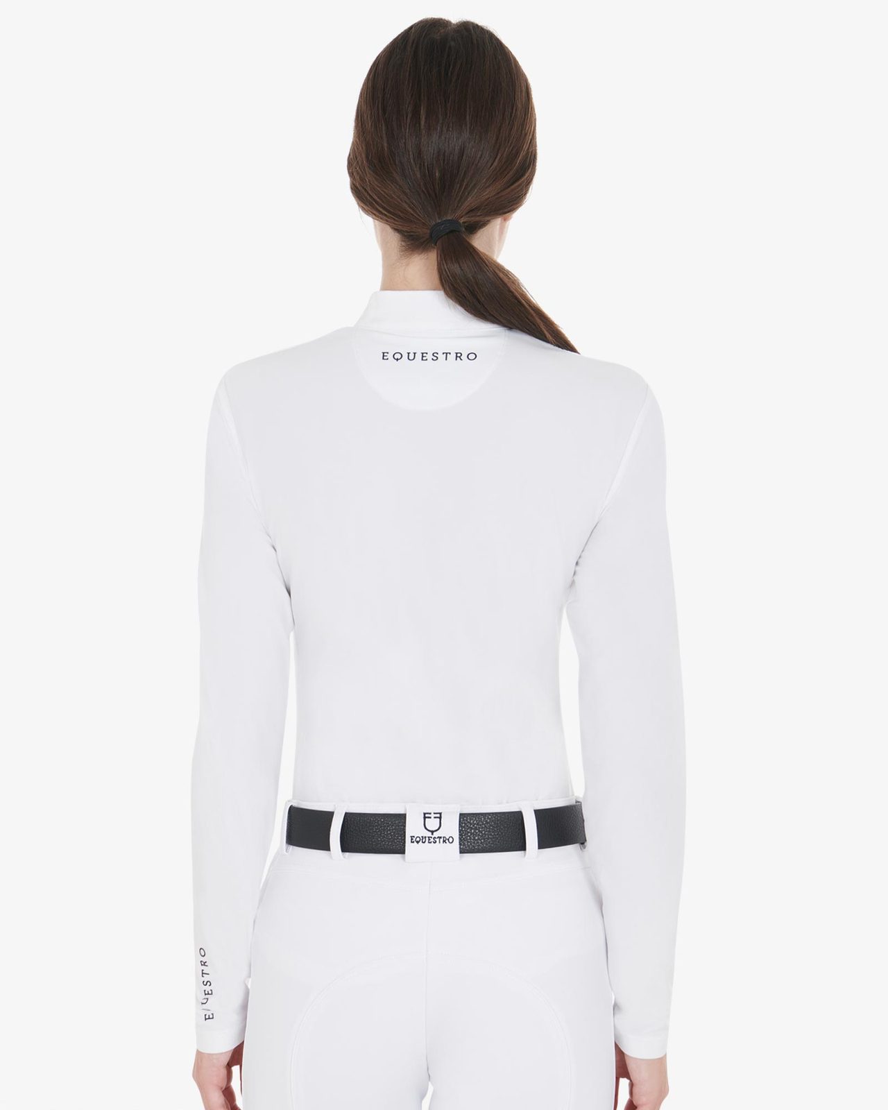 Polo donna da concorso in tessuto tecnico e mesh
