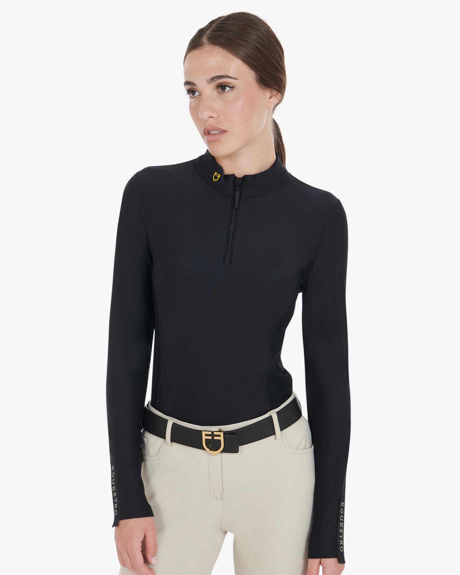 Polo tecnica donna da allenamento manica lunga