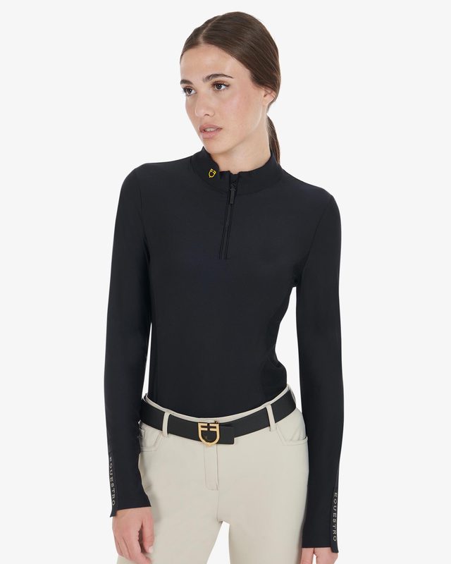 Women's long-sleeved training technical polo shirt