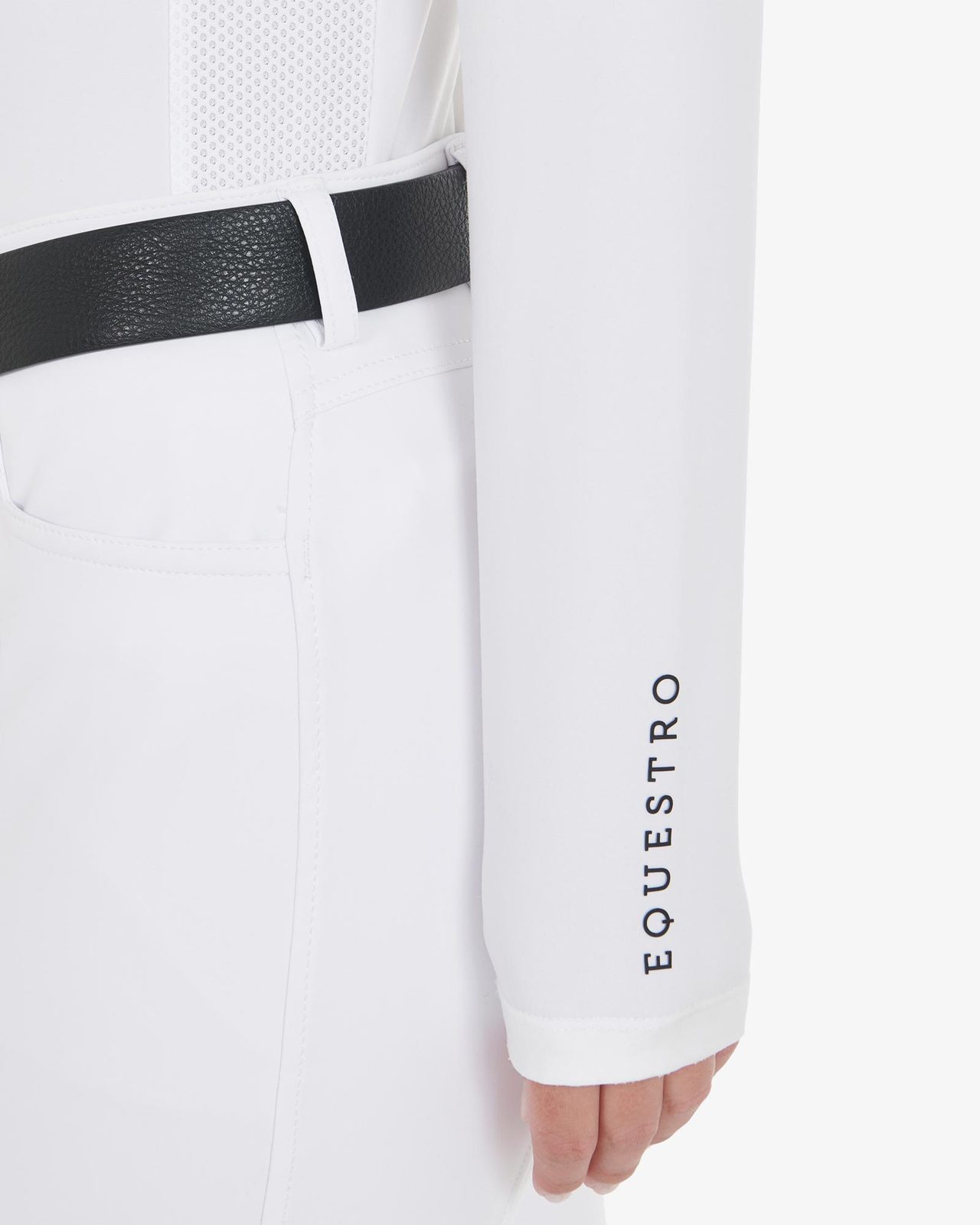 Polo donna slim fit in tessuto tecnico