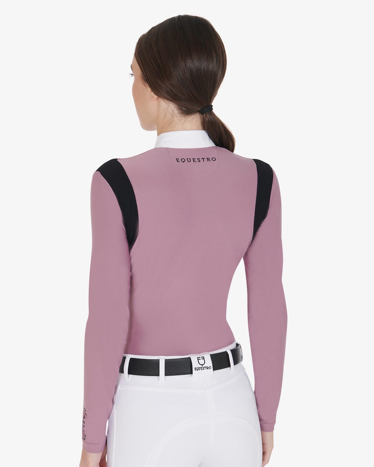 Polo donna slim fit in tessuto tecnico